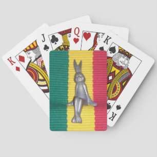Bunny in Rasta Colours: A Touch of Groovy Playing Cards