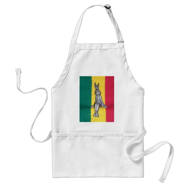 Bunny in Rasta Colours: A Touch of Groovy Standard Apron (Front)