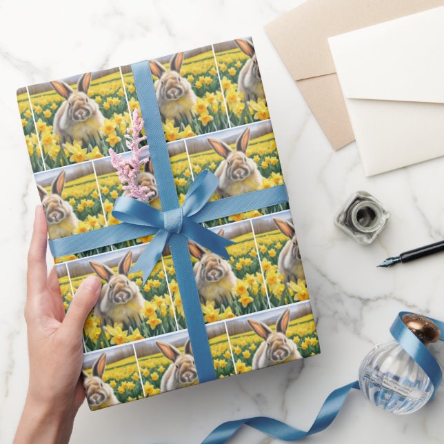 Bunny In Spring Daffodils Wrapping Paper (Gifting)