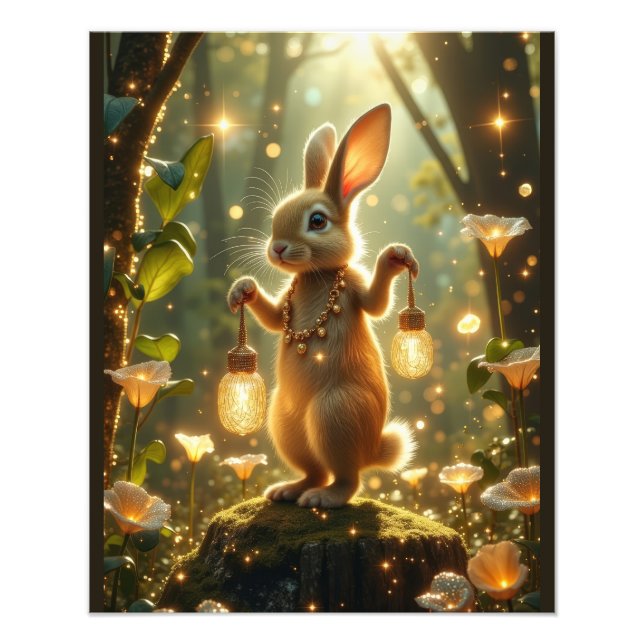 Bunny in the Enchanted Forest Photo Print (Front)
