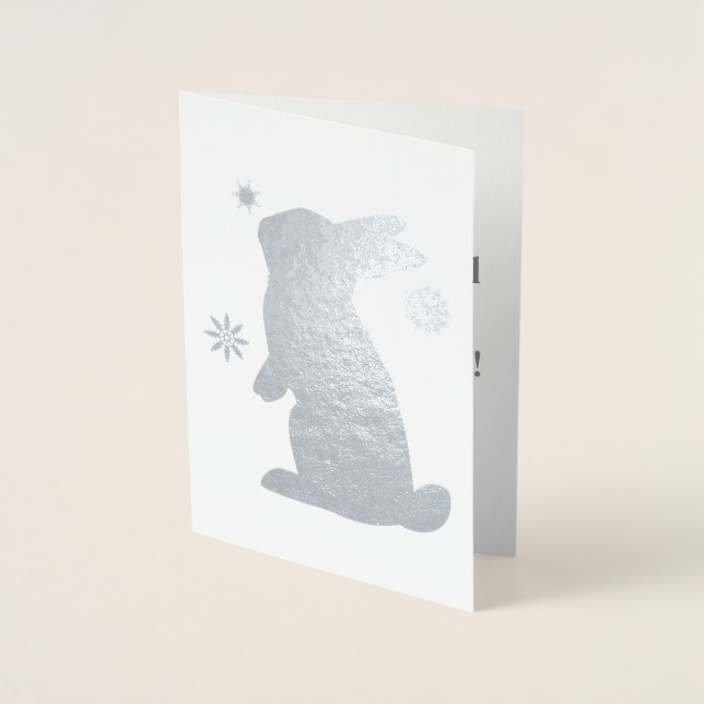 Bunny in the Snow Foil Card (Front)