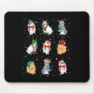 Bunny In Xmas Lights Funny Rabbit Lover Christmas  Mouse Mat