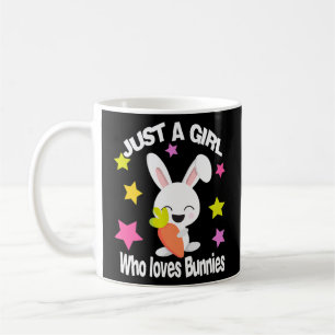 Bunny Just A Girl Who Loves Bunnies Cute Rabbit  Coffee Mug