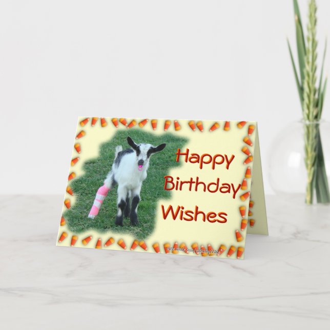 Bunny kid goat --customise any occasion & anyone card (Front)