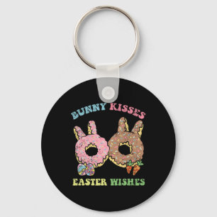 Bunny Kisses Easter Wishes Bunny Doughnut Egg Hunt Key Ring