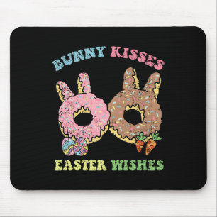 Bunny Kisses Easter Wishes Bunny Doughnut Egg Hunt Mouse Mat