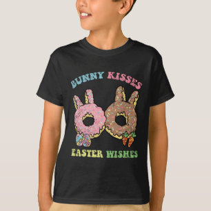 Bunny Kisses Easter Wishes Bunny Doughnut Egg Hunt T-Shirt