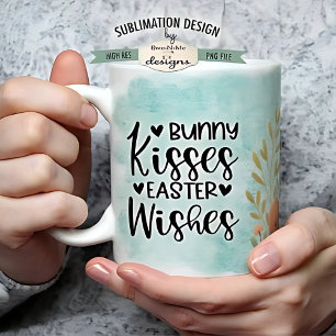 Bunny Kisses Easter Wishes Mug