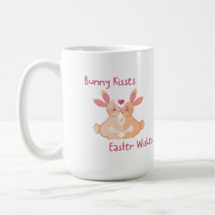 Bunny Kisses, Easter Wishes on a  Coffee Mug
