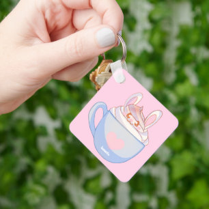 Bunny Latte With Cinnamon Key Ring