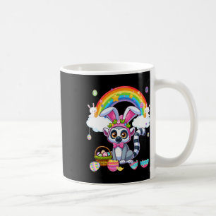 Bunny Lemur Easter Hunting Eggs Basket Colourful R Coffee Mug