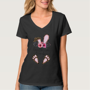 Bunny Leopard Print Healthcare Worker Rabbit Cute T-Shirt