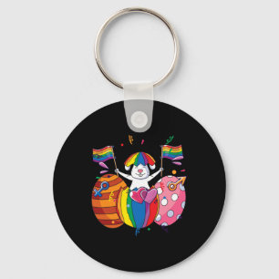 Bunny Lgbt Q Pride Easter Cute Rabbit Ally Gay Rai Key Ring