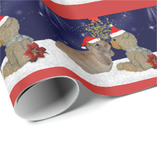 Bunny Love at Christmas Wrapping Paper
