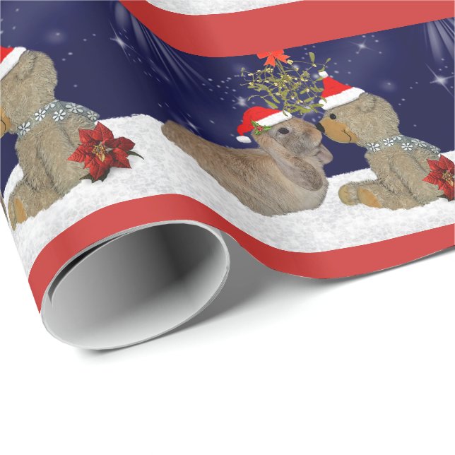 Bunny Love at Christmas Wrapping Paper (Roll Corner)