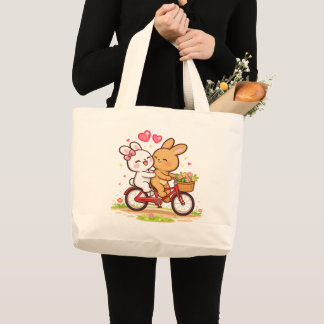 Bunny Love Bike Tote Bag