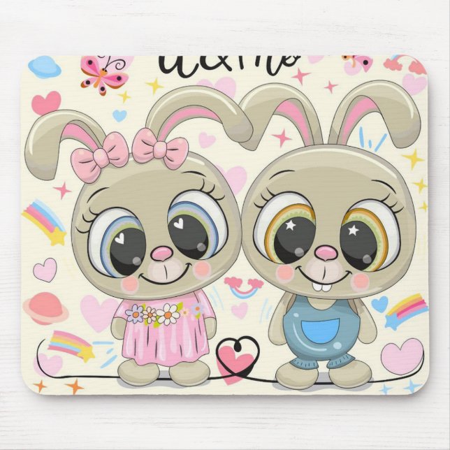 Bunny Love Mouse Mat (Front)