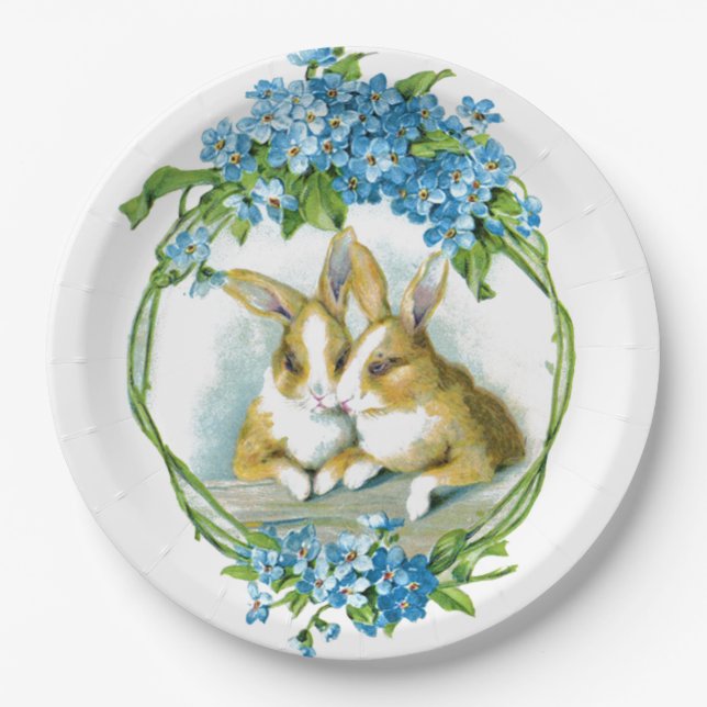 Bunny Love Paper Plate (Front)