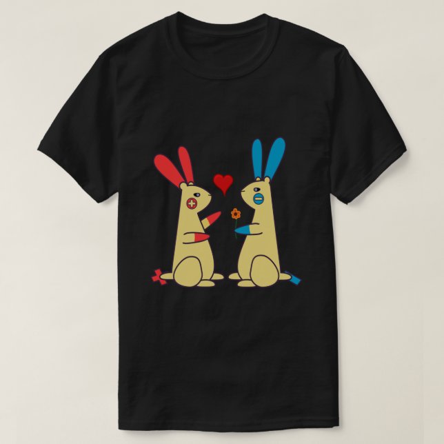 Bunny Love - Plusle and Minun  .png T-Shirt (Design Front)