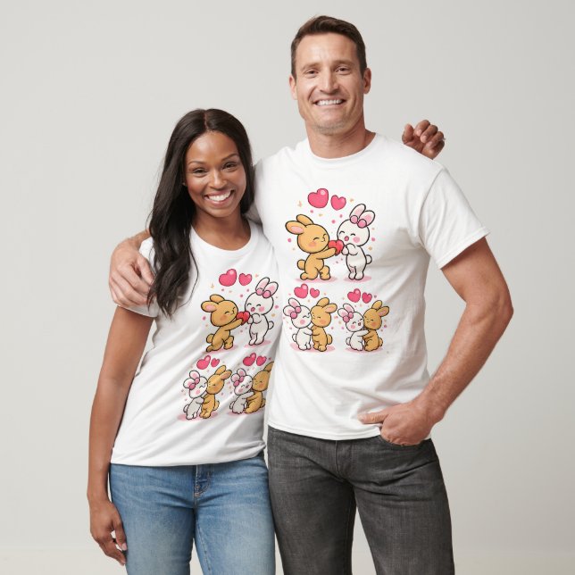 Bunny Love Series — Cute Romantic Rabbit T-Shirt (Unisex)