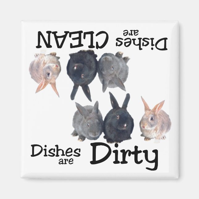 Bunny Lovers Dishwasher Magnet (Front)