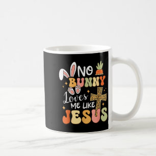 Bunny loves me like jesus christian easter funny coffee mug