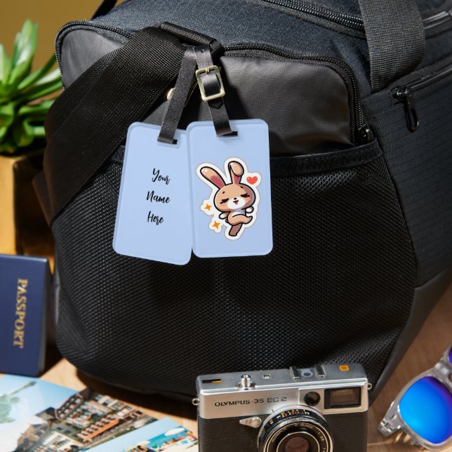 Bunny Luggage Tag (Front & Back)