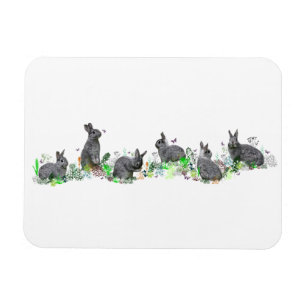 Bunny Meadow Flexible Magnet