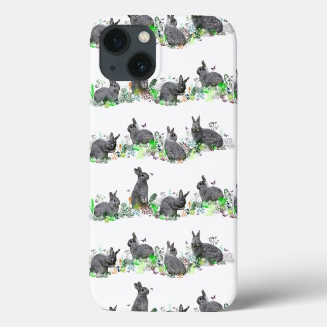Bunny Meadow iPad Mini Case (choose colour) (Back)