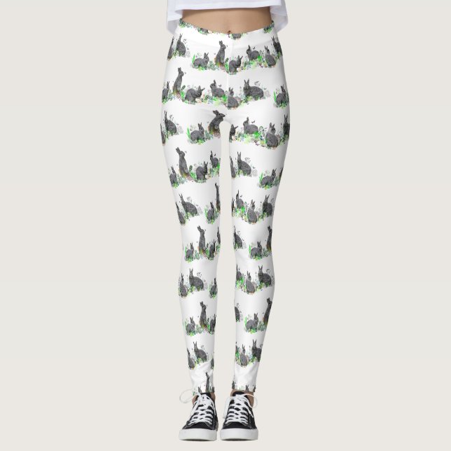 Bunny Meadow Leggings (choose colour) (Front)