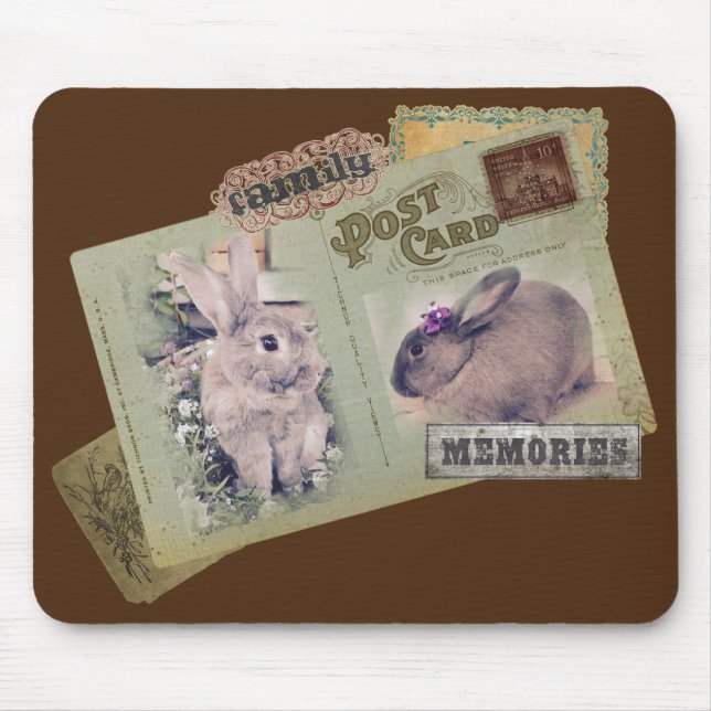 Bunny Memories Mouse Mat (Front)
