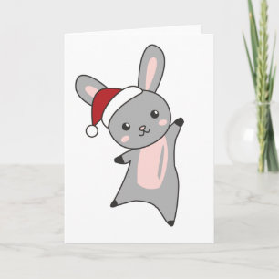 Bunny Merry Christmas Winter Animals Rabbits Card