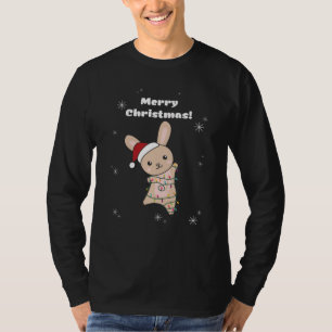 Bunny Merry Christmas Winter Animals Rabbits T-Shi T-Shirt