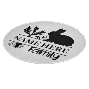 Bunny Monogram Cutting Board
