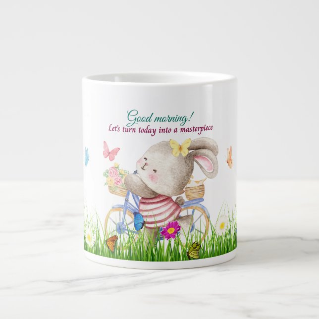 Bunny Morning Bike Mug (Front)