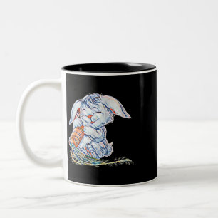 Bunny Motif Rabbit 1 Two-Tone Coffee Mug
