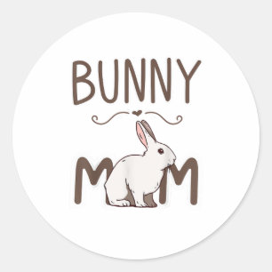 Bunny Mum Clothes Easter Outfit Hare Mothers Day G Classic Round Sticker