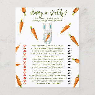 Bunny - mummy or daddy baby shower game