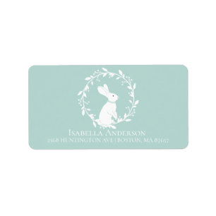 Bunny Neutral Baby Shower Address Label