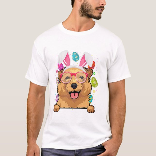 Bunny Norfolk Terrier Dog T-Shirt (Front)