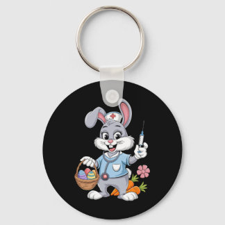 Bunny Nurse Easter Day Stethoscope Rabbit Scrub To Key Ring