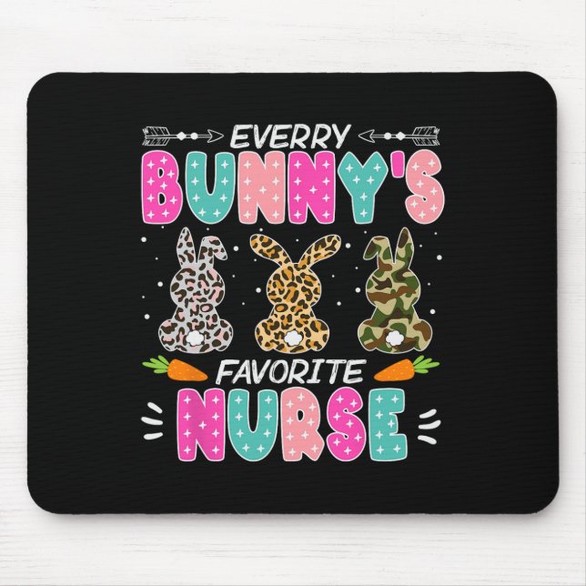 Bunny Nurse Fun Easter Day Hospital Medical Women  Mouse Mat (Front)