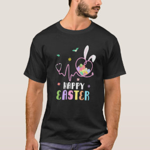 Bunny Nurse Stethoscope Happy Easter Eggs Rabbit N T-Shirt