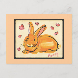 BUNNY OF LOVE POSTCARD