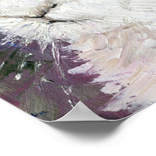 Bunny oil painting. poster