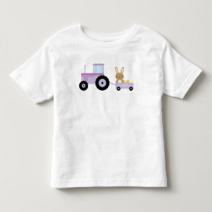 Bunny on Tractor Add Your Text to Personalise Toddler T-Shirt