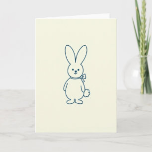 Bunny Outline Art Card