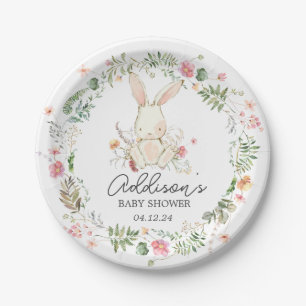 Bunny paper plates, easter plates,  plate