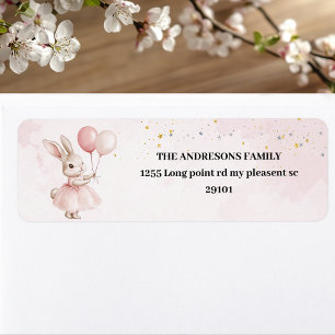  Bunny Pastel Pink Birthday