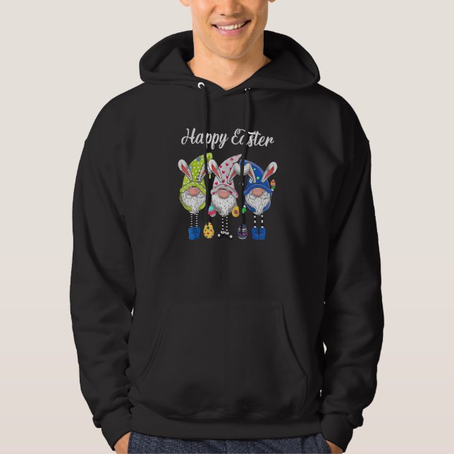 Bunny Pastel Spring Hunt Eggs Rabbit Happy Easter  Hoodie (Front)